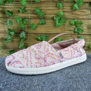 Bobs By Skechers Women's 34425 Slip-On Pink‎ Fabric Sz 8.5 Medium  Used 2025